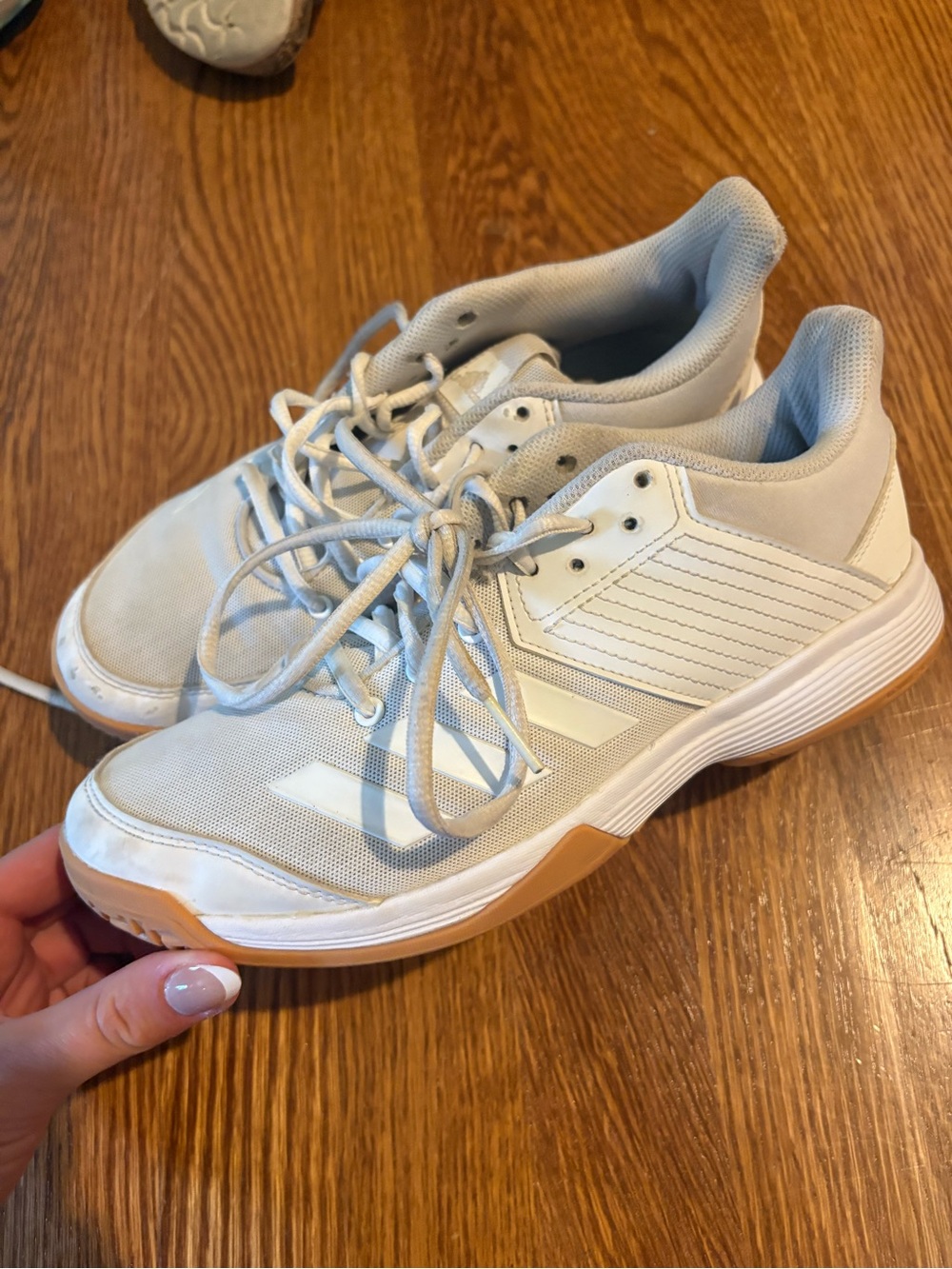White Addias Volleyball Shoes women’s
